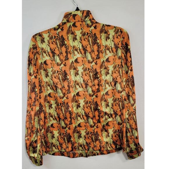 Chere Maselle Shirt Womens 88-102-165 Long Sleeve 100% Silk Corpcore Boho Chic - Picture 4 of 8